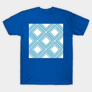 Diamonds are a girls best friend – brilliant cobalt blue and white T-Shirt